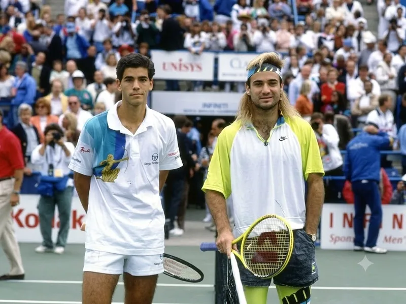 Andre Agassi và Pete Sampras tạo nên cuộc đối đầu nổi tiếng của tennis Mỹ