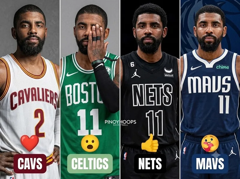 Kyrie Irving từng khoác áo Cavaliers, Celtics, Nets và Mavericks