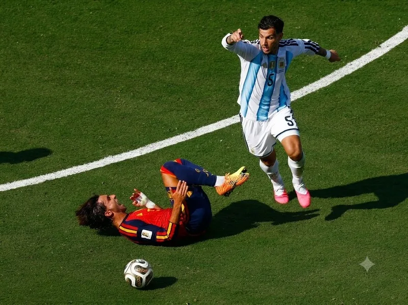 Số 5 Argentina nổi bật với khả năng điều tiết và phân phối bóng.
